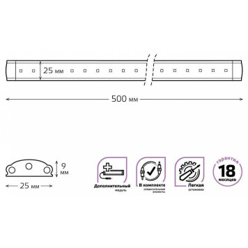 Модульный светильник Gauss Add F 9022533206-3