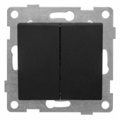 Выключатель двухклавишный без рамки Gusi Electric BRAVO С10В2-010