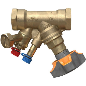 Балансировочный клапан HEIMEIER STAD с дренажем, DN 25, внутренняя резьба, PN25, AMETALN, Tmax 120°C, Kvs 8,59 м3/ч.