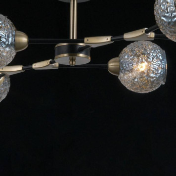 Люстра на штанге ILLUMICO IL0253-6CSQ-79 BK AB-5