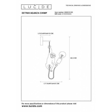 Бра Lucide Extravaganza Chimp 10202/01/30-4