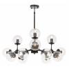 Люстра на штанге LUMINA DECO Zodiak LDP 160-12 BK+PR