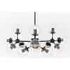Люстра на штанге LUMINA DECO Zodiak LDP 160-12 BK+PR