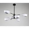Люстра на штанге LUMINA DECO Romina LDP 6037-6 WT+BK