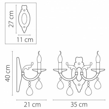 Бра Osgona Stregaro 694622-4