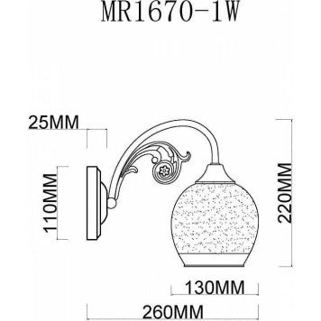 Бра MyFar Nika MR1670-1W-6