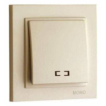 Выключатель одноклавишный с подсветкой Mono Electric Despina 102-170025-101