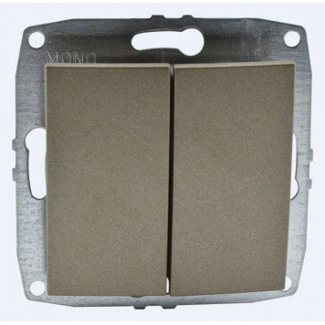 Выключатель двухклавишный без рамки Mono Electric Despina / Larissa 500-002325-102