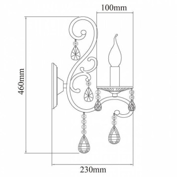 Бра Chiaro Сюзанна 2 458020801-2