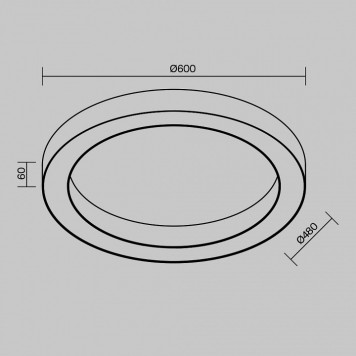 Накладной светильник Lua C093CL-45W3K-B-5