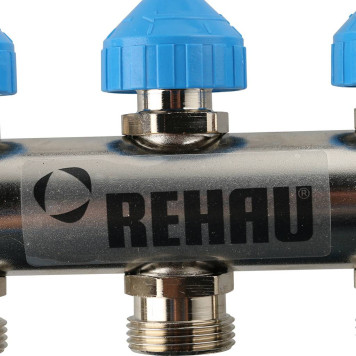 Распределительный коллектор REHAU HKV на 5 контуров из нержавеющей стали-7