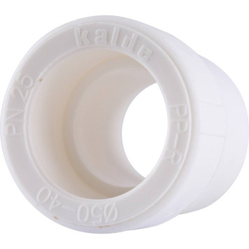 Переходная муфта Kalde 50x40 для сварки полипропиленовых труб (белый)-5