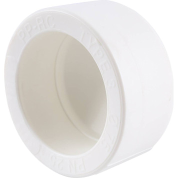 Заглушка Kalde d=75 для сварки полипропиленовых труб (белая)-2
