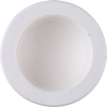 Заглушка Kalde d=110 для сварки полипропиленовых труб (белая)-3