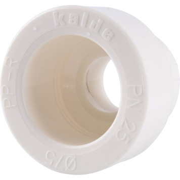 Переходная муфта Kalde 75x32 для сварки полипропиленовых труб (белая)-4