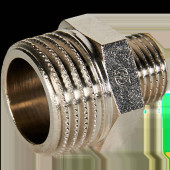 Ниппель НН STOUT переходной никелированный 1/2X1/4 (SFT-0004-001214)