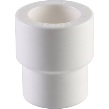 Переходная муфта Политэк 25х20 для сварки полипропиленовых труб (белая)-1