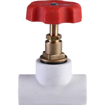 Вентиль Политэк для ПП труб d=20, белый-1