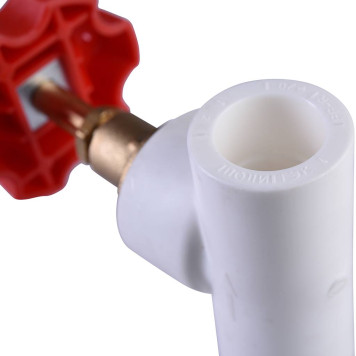 Вентиль Политэк для ПП труб d=20, белый-3