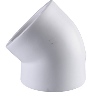 Угольник для сварки Политэк ППТ d=63, 45 градусов, белый.-1