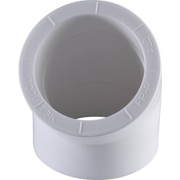 Угольник для сварки Политэк ППТ d=63, 45 градусов, белый.-4