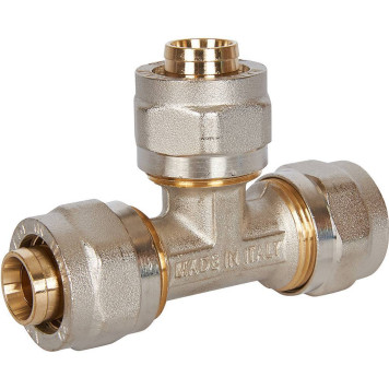 Тройник равнопроходный 20х20х20 для металлопластиковых труб STOUT винтовой-2