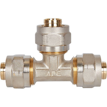 Тройник равнопроходный 20х20х20 для металлопластиковых труб STOUT винтовой-5