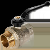 Кран шаровой BUGATTI Oregon (ручка-рычаг алюминий) внут-нар резьба 1 1/2 (03050086)