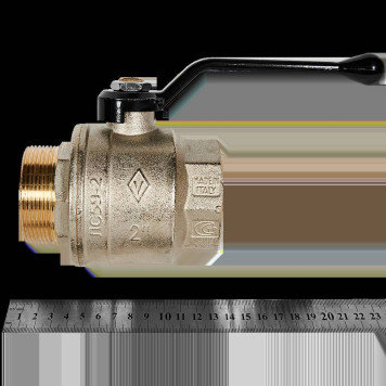 Шаровой кран BUGATTI Oregon с ручкой-рычагом из алюминия и внутренней наружной резьбой 2&-2