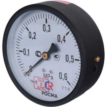 Манометр Росма ТМ-510Т G1/2 0-0,6 МПа 100 мм кл.1,5