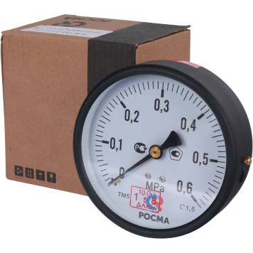 Манометр Росма ТМ-510Т G1/2 0-0,6 МПа 100 мм кл.1,5-5
