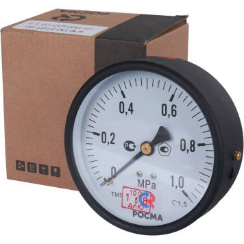 Манометр Росма ТМ-510Т G1/2 0-1 МПа 100 мм кл.1,5-6