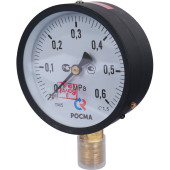 РОСМА Манометр стандартный 100 мм 150 градусов 1/2 давление 0.6 Мра ТМ-510Р (00000006832)