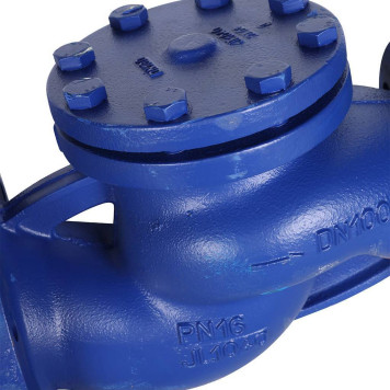 Обратный клапан Zetkama 287A100C31 из чугуна Ду100 Ру16 фл Tmax=300-7