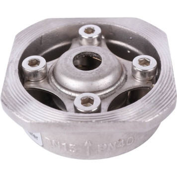 Клапан обратный пружинный нержавеющий Zetkama 275I015E51, Ду15, Ру40, Tmax=300, межфланцевый.-6