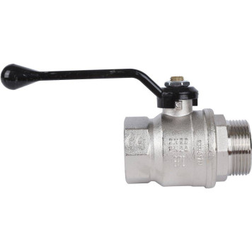 Шаровой кран BUGATTI New Jersey, ручка-рычаг из алюминия, внутренняя наружная резьба 1 1/4.-3