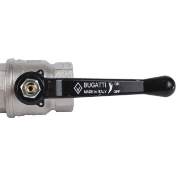 Шаровой кран BUGATTI New Jersey, ручка-рычаг из алюминия, внутренняя наружная резьба 1 1/4.-4