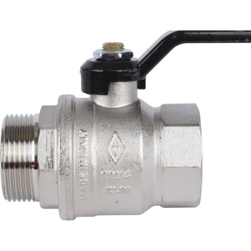 Шаровой кран BUGATTI New Jersey, ручка-рычаг из алюминия, внутренняя наружная резьба 1 1/4.-5