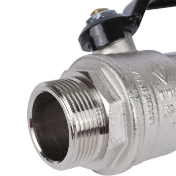 Шаровой кран BUGATTI New Jersey, ручка-рычаг из алюминия, внутренняя наружная резьба 1 1/4.-7