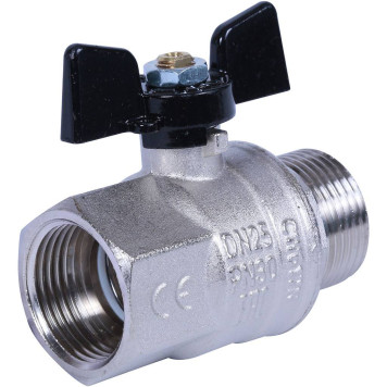 Шаровой кран BUGATTI New Jersey с ручкой-бабочкой и внутренней наружной резьбой 1 дюйм.-1