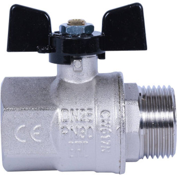 Шаровой кран BUGATTI New Jersey с ручкой-бабочкой и внутренней наружной резьбой 1 дюйм.-4