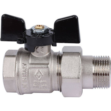 Кран шаровой BUGATTI New Jersey с полусгоном 3/4& (ручка-бабочка)-2