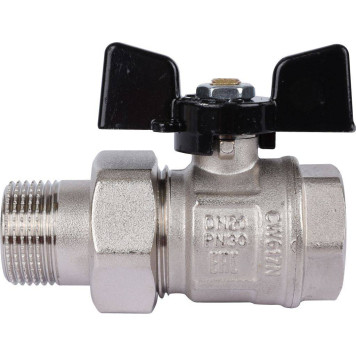 Кран шаровой BUGATTI New Jersey с полусгоном 3/4& (ручка-бабочка)-4