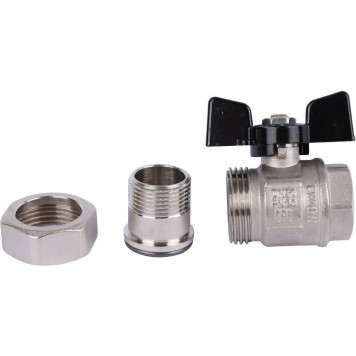 Кран шаровой BUGATTI New Jersey с полусгоном 3/4& (ручка-бабочка)-7