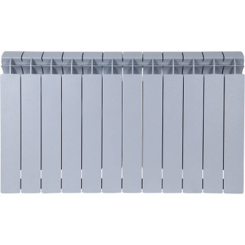 Радиатор биметаллический Global STYLE PLUS 500 12 секций боковое подключение (цвет cod.08 grigio argento opaco metallizzato 2676 (серый)) 155272 (155272)-1