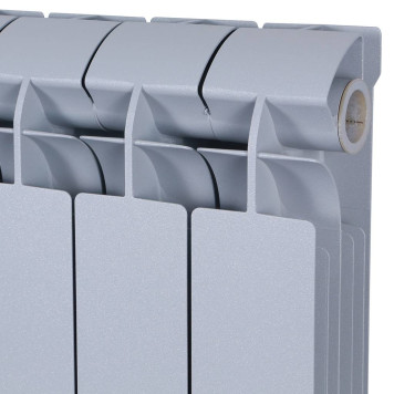 Радиатор биметаллический Global STYLE PLUS 500 12 секций боковое подключение (цвет cod.08 grigio argento opaco metallizzato 2676 (серый)) 155272 (155272)-4