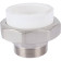 Политэк White Fittings 63х2 - муфта разъемная для полипропиленовых труб с наружной резьбой (белая)