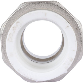Политэк White Fittings 63х2 - муфта разъемная для полипропиленовых труб с наружной резьбой (белая)-5