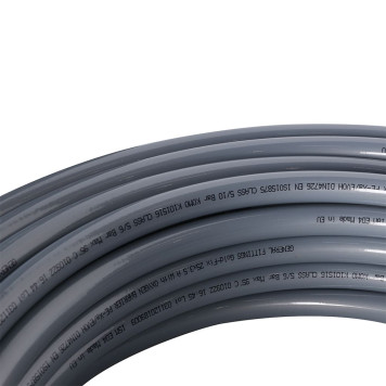 Труба из сшитого полиэтилена GENERAL FITTINGS с кислородным слоем, серая PEX-a 25х3,5 (бухта 50 метров) (TB0030G253500B)-3