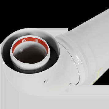 Комплект дымохода ROMMER АНТИЛЕД 60/100 - 1000мм (Bosch, Buderus, Navien S/C/E, Baxi ECO Nova/Classic, Baltur, Fondital ) в комплекте фланец RCA-6010-241000 (RCA-6010-241000)-2